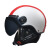 3C认证电动车头盔男女士四季摩托车哈雷半盔冬季款保暖防寒安全帽 白色短透明镜