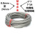 304不锈钢软细钢丝绳0.8/1mm1.2mm1.5mm2.5mm3mmm6mm型号全 乳白色 透明包塑1mm*10米