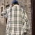 耐狄沃（NAIDIWO）美式复古羊羔绒棉服男秋冬季加绒加厚外套小香风宽松格子棉衣潮牌 M199 白色 M 建议90-110斤