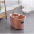 手动挤水桶手压地拖桶拖地拖把桶塑料旋转拧水单桶老式墩布桶 橘粉色