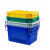 漾贝 K6003蓝色（810*576*408）带铁耳塑料筐物流箱菜箩框服装收纳篮蔬菜厚周转箩运输箱