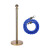 月桐（yuetong）圆球金色礼宾杆隔离护栏含麻绳 YT-D0486 含金色杆+银钩蓝色麻绳 950×320×51mm 1套