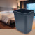 欧润哲 8L灰色方形塑料带压圈垃圾桶户外商用卫生间卫生桶厨房垃圾桶直投方桶
