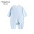 哈贝比新生儿男女宝宝婴儿长袖连体衣品牌特卖 粉蓝（森林小镇长袖前开） 50(0-3月)
