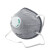 亿秒安 K7211 活性碳口罩带呼吸阀防粉尘防雾霾去除异味KN95杯型头戴式防护口罩 灰色 300个/箱