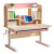 生活诚品实木儿童学习桌儿童书桌写字桌可升降学生桌课桌成长书桌现代简约 ME7505(1米）粉色