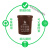 上海垃圾分类垃圾桶大号干垃圾湿垃圾户外圆形咖啡色棕色厨房物业 蓝色60升有盖可回收