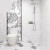 北欧瓷砖卫生间黑白六角花砖现代简约浴室墙面砖黑白六边形小花片 纯白色六角砖