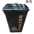 港羿 26L黑色 方形 圆形分类垃圾桶户外大号可回收带轮收纳桶烤漆有盖铁桶小区果皮箱