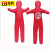 百舸 安防用防身锻炼假人消防演练假人形沙袋红色k011款高155cm重30kg