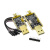 CH340G RS232升USB转TTL模块转串口中九升级小板 ch340 刷机线 CH340E 土豪金 (送线/排针)