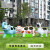 户外卡通动物熊猫分类垃圾桶玻璃钢雕塑游乐园商场用美陈装饰摆件 127骆驼双垃圾桶