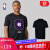 NBA湖人队 詹姆斯 情结系列 夏季男子 运动时尚舒适圆领短袖T恤 黑色 XXXL