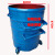 铁垃圾桶360L环卫挂车大铁桶户外垃圾箱公共圆收集容器市政新品 1.6厚标准蓝色无盖桶