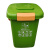 正方形8L10L15L塑料提手密封新料多功能带盖过滤网厨房加厚垃圾桶 果绿8L带盖带