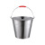 不锈钢手提式冰桶幼儿园垃圾桶带盖油桶铁桶厨房食堂加厚 带盖特厚28cm8L 送水勺