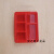 定制适用加厚五格四格餐盒塑料可水洗新料5格4格长方形饭盒分格反复使用 五格红色带盖