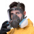 麦可辰防毒面具全面罩 防毒面具全面罩喷漆面罩防毒气工业化工气体异味 滤棉10片