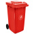 蓓尔蓝 户外垃圾桶大号 240L 加厚商用物业小区环卫塑料桶带盖果皮箱LJT2206 红色