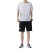 劳保佳 夏季新款套装 运动跑步篮球训练服 T恤短裤两件套 黑色 XL