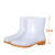 白色雨鞋耐油耐酸碱卫生靴牛筋底水鞋防滑白色工作雨鞋 3天 平底高筒雨鞋 39