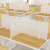 百骄 JR-12 桌面餐桌分隔板十字塑料就餐挡板透明幼儿园学校食堂吃饭板 仿木色加深45×35cm