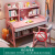 （e-hom）儿童书桌家用实木学习桌子椅子套装升降写字桌初 粉白色单桌 [实木打造] 140x60x127cm