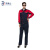 劳博士（LABORS) 工作服套装 男女劳保服 长袖汽修工作服 工程服 工装 反光条工服 红色 160