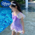 迪士尼（Disney）儿童泳衣女童夏季新款分体裙小中大童游泳衣女孩公主温泉宝宝泳装 85011-紫色 S(18-30斤)