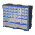 稳斯坦 38格收纳盒分格工具盒积木零件盒 可上墙抽屉式零件箱 蓝色52.5*16*37.5cm WW-126
