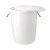 幸蕴 大号塑料圆桶 圆形收纳桶 大容量酒店厨房垃圾桶储水桶 白色无盖100L