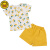 G.DUCKKIDS女童短袖套装夏季新款时尚韩版中大童女孩洋气夏天两件套潮流童装 黄色 160cm