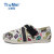 汤姆斯Tt&Mm/汤姆斯女鞋新款夏季魔术贴女鞋搭扣休闲涂鸦平底透气帆布鞋 白色 37