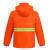 劳博士 LK036 分体双条环卫雨衣雨裤套装 安全反光警示双层清洁工路政园林 橘色3XL