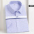 BOSS品牌男装短袖衬衫夏季新款中年商务休闲DP纯棉免烫全棉格纹衬衣男 蓝灰格 47