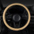 欧玛奴欧玛奴 2021新款汽车真皮方向盘套专车专用防滑耐磨透气吸汗把套 黑红线 奥迪A3A4LA5A6LA7Q2LQ3Q5LQ7