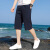 盖世男儿休闲短裤男夏季新款薄款透气七分裤 K17男浅灰 4XL(约165-180斤)