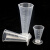 海斯迪克 HKQS-104 PP三角量杯 刻度杯塑料量杯透明杯容量杯 25ML+50ML+100ML套装