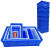 周转箱零件盒螺丝盒五金工具物料盒收纳盒配件箱塑料盒长方形 5#蓝白(默认蓝色)
