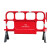 移动水马围挡塑料铁马护栏市政工程施工吹塑围栏交通路障 1.6*1米红色塑料铁马7.5-7.8kg