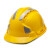 安全帽工地加厚国标透气防砸abs头盔建筑施工工程玻璃钢包 黄色三筋反光 ABS