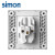西蒙（SIMON） 开关插座面板插座空调网络单开双控一开五孔usbC60雅白色 五孔插座（10a）单只