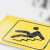希万辉 注意地滑警示贴标语标识地贴贴纸防滑耐磨标志牌 小心地滑绿色 【4张】10*50cm