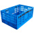 NANBANQIU南半球 便捷式物料箱整理箱置物物流箱搬运箱 折叠周转筐 600-250 600*400*250mm蓝色