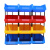 货架斜口分类零件盒组合式物料盒元件盒塑料盒螺丝盒工具箱收纳盒 Q一号蓝18011580