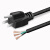 美标电源线UL认证3芯0.824/1.31/2.08平方美式规插头线大功率 黑色美标单头12AWG/3.31平方 3米