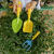 稳耐园艺铲子三套儿童种植多肉盆栽铁锹水壶小工具沙滩桶挖沙土玩具 黄柄三件套+黄水壶+黄色塑料水桶