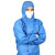 挺固 防护服连体带帽化学实验室蓝色全身工作防尘服 1件起批 L 3天