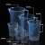 量杯 耐高温双面刻度杯 2000ml加厚塑料量杯 实验量杯量筒  烧杯 2000ML