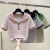 晰翊新中大童娃娃领条纹纯棉短袖2023夏季新款t恤洋气 粉色条纹 120 身高尺码